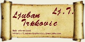 Ljuban Trpković vizit kartica